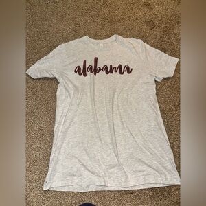 Bella Canvas Gray T-Shirt with Red Print